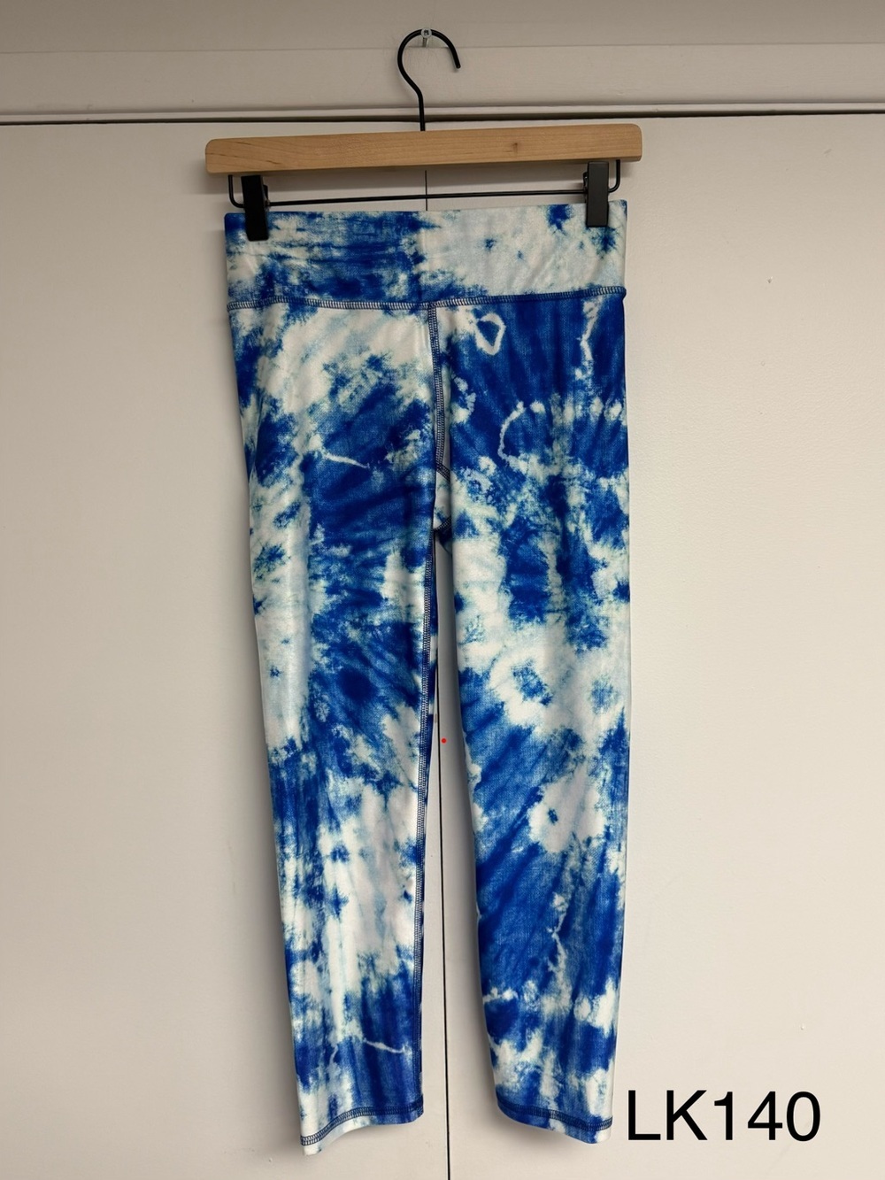 Terez Blue White Tie Dye Leggings Size Small Made in USA